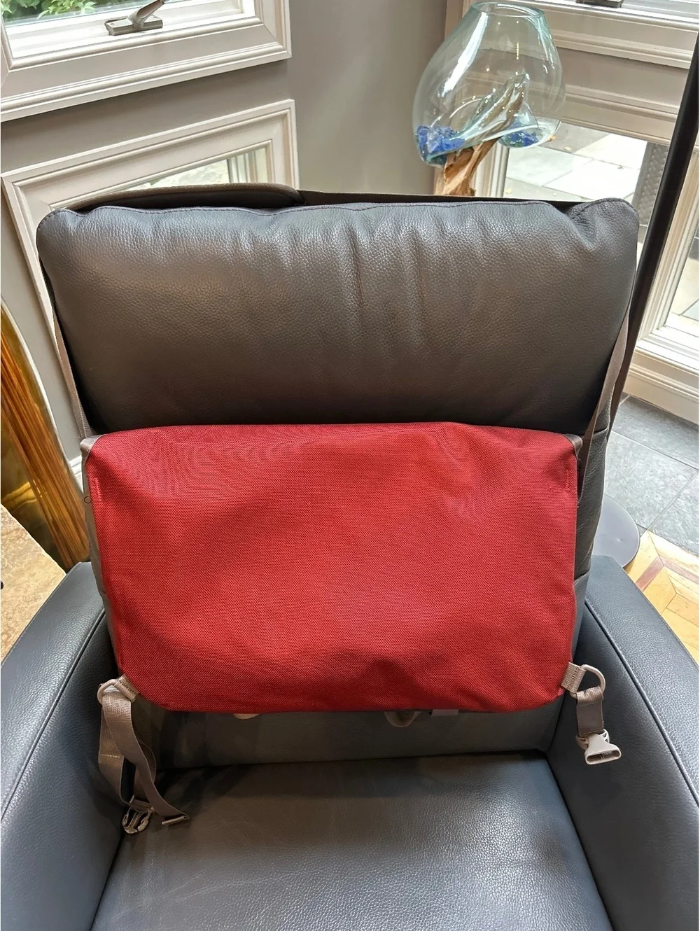 The North Face Red and Gray Messenger Bag